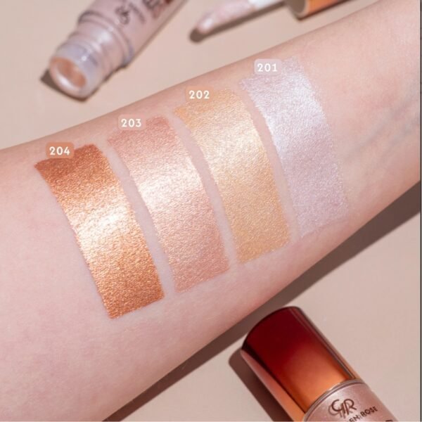vloeibare highlihjter smart glow liquid highlighter van golden rose voorbeelden 201202203204
